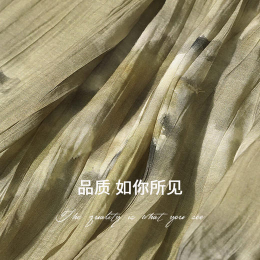 【限时秒杀】COCOBELLA写意油画印花压褶炒色吊带连衣裙度假风长裙FR0015 商品图4