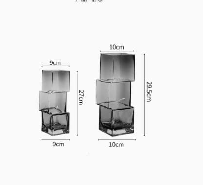 轻奢高档不规则花瓶--0927错位方块 商品图3