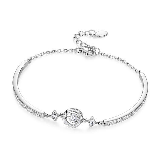 KADER卡蒂罗 莫比乌斯系列 心动光芒镯链 925银跳动的心经典浪漫可调节设计手饰 灵动吸睛闪耀配饰 女友礼盒520 商品图1