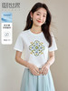 【清仓特卖】熙世界轻国风刺绣白色T恤女短袖2024夏季新款百搭圆领体恤衫上衣 商品缩略图0