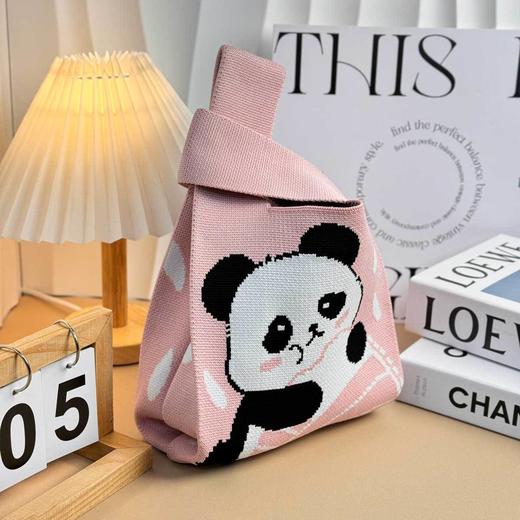 端午节伴手礼【龙舟熊猫针织包】女士编织包手提包 国庆出游户外 商品图6