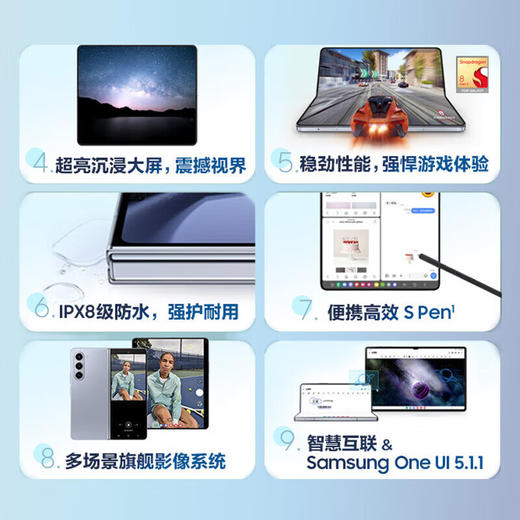 【家居】三星（SAMSUNG）Galaxy Z Fold5 AI折叠屏手机 商品图1