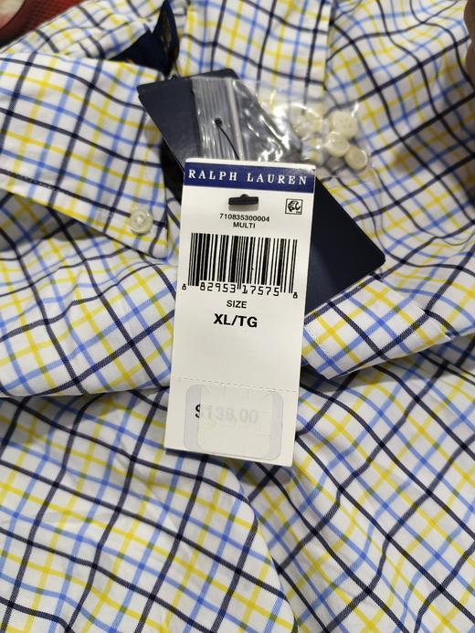 瑕疵POLO RALPH LAUREN 男士经典版型刺绣小马标长袖弹力格子衬衫 商品图2