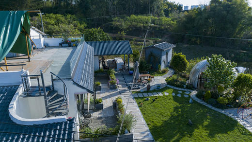 【成都近郊黄龙溪·214号院】4房花园小院，双流，村子里的乡野小院，柴火灶，带庭院、儿童游玩滑滑梯、夏季泳池、私汤池、厨房垂钓ss 商品图3