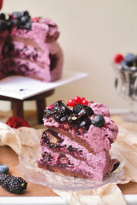 【桑葚莓果三重奏】满满的花青素蛋糕，酸甜可口（孕妇不可食用） 商品图6