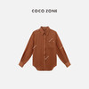 COCO ZONE“南法假日”2024时尚简约翻领长袖衬衫气质单排扣上衣CC1B0859 商品缩略图0