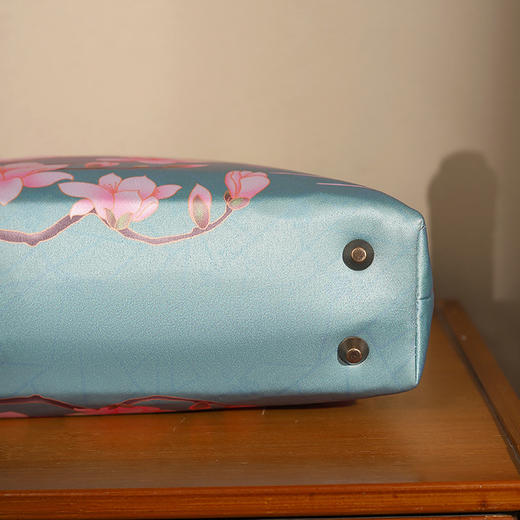 旗袍面料印花手提包，中国风旗袍宴会汉服手提包JX-百鸟朝凤 商品图3