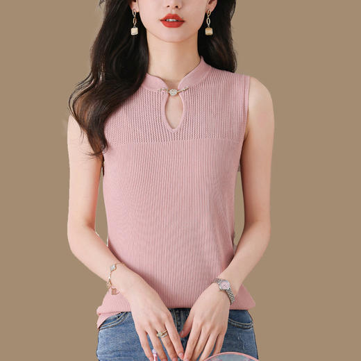 时尚冰丝显瘦，薄款内搭无袖背心CC-101-1882 商品图0