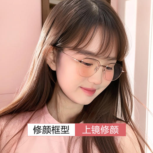 普莱斯2023年新款半框T6838 β钛+合金 多边形光学镜架 商品图2