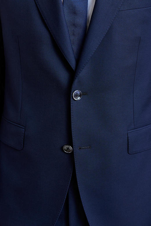 Scabal Eton 伊顿 Super 130's 澳洲美丽诺羊毛藏蓝色全麻衬套装 商品图5