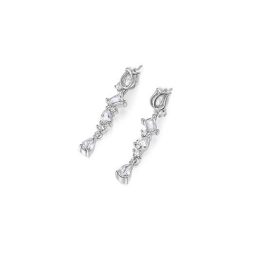 KADER卡蒂罗 在逃公主系列 郁金香流苏耳环 925银优雅花朵造型温柔春日设计耳饰 梦幻吸睛约会配饰 送女生闺蜜 礼物 商品图1