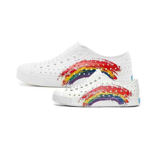 [ss2025]Native彩虹款 春夏彩虹图案印花亲子沙滩鞋 夏季男女同款男童女童Jefferson散热防水透气EVA凉鞋洞洞鞋 商品图3