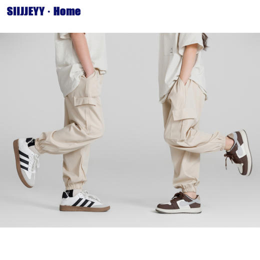 59.9元2条【春季款儿童工装裤中大童休闲运动长裤】两件起拍，一件不发货   可亲子多口袋束腿工装裤  A类品质，100-180cm 商品图8