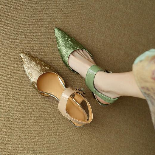 【预售5天】法式复古田园风，后空包头凉鞋高跟鞋DB&M5913 商品图1