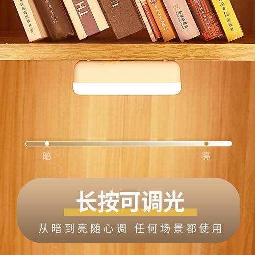 【从桌面整洁开始！迷你不占地小夜灯】迷你床头学习灯，护眼阅读专用，创意LED充电宿舍小夜灯 商品图3