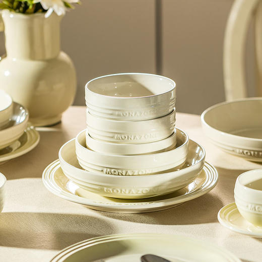 摩登主妇monazone系列法式陶瓷饭碗家用汤面碗盘子吃饭碗碗碟餐具 商品图3