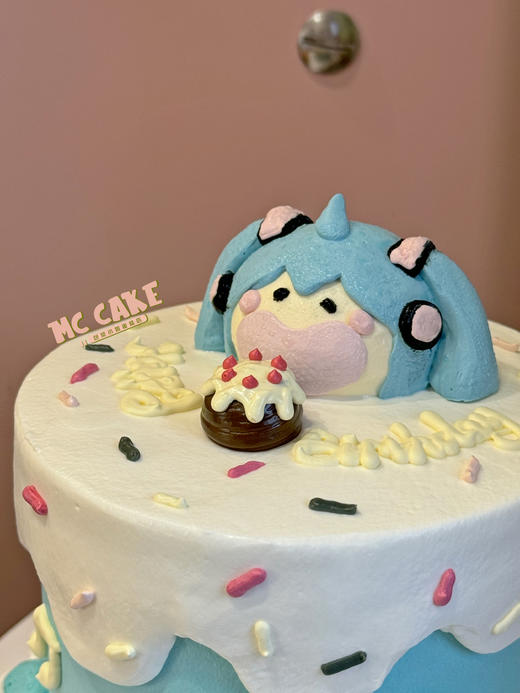 初音未来立体裱花头像蛋糕 商品图2