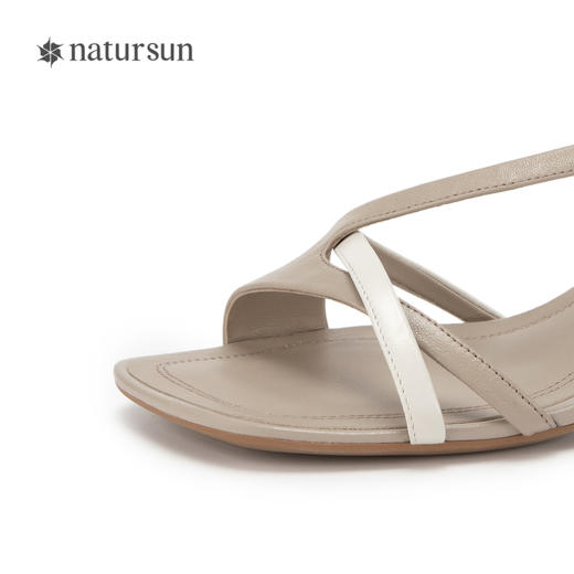 natursun凉拖鞋女款夏季高级感细跟高跟鞋气质法式小凉拖N24328208 商品图3