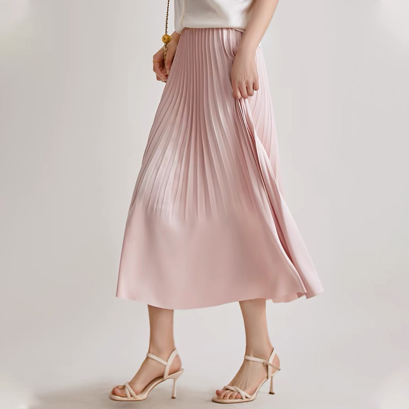 AVANN鱼尾百褶裙/缎面A字裙/印花半裙/缎面提花阔腿裤