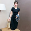 时尚内搭显瘦黑色短袖连衣裙，洋气牛仔马甲两件套QYM-YJ-24MD26-L 商品缩略图2