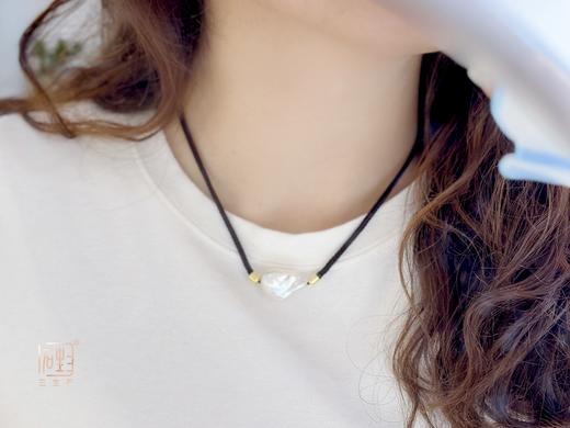 天然巴洛克珍珠咖啡绳项链+手链 商品图11