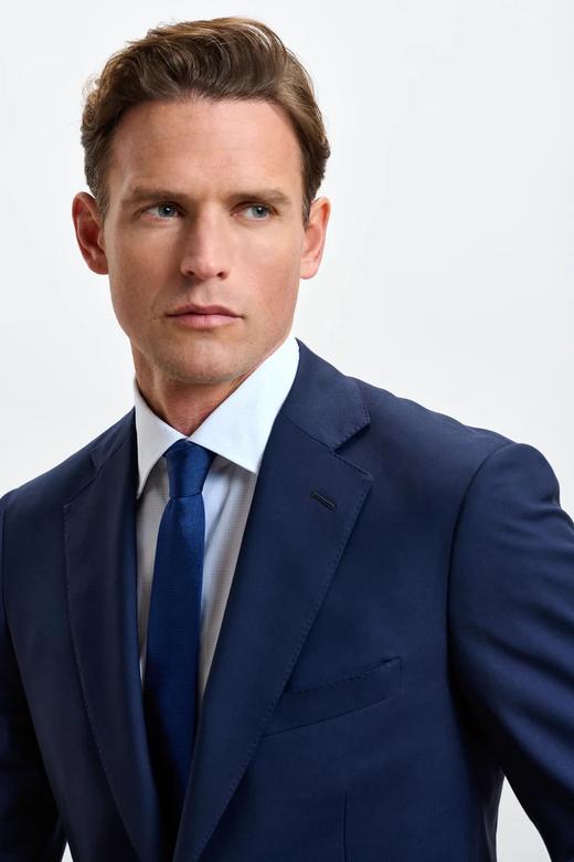 Scabal Eton 伊顿 Super 130's 澳洲美丽诺羊毛藏蓝色全麻衬套装 商品图4