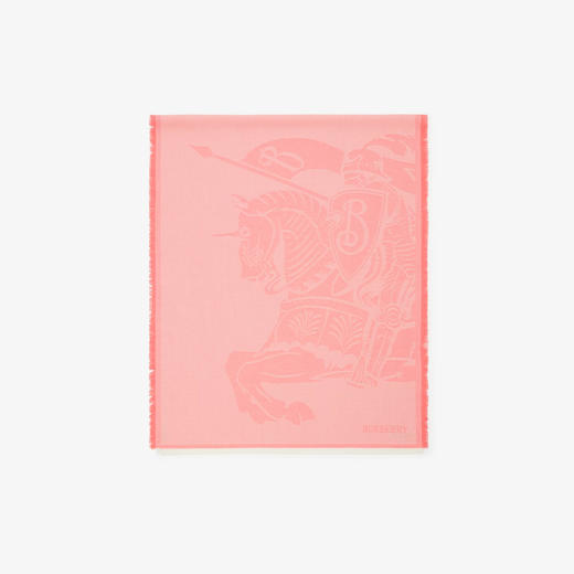 BURBERRY 巴宝莉 男女通用马术骑士徽标羊毛羊绒混纺围巾 粉色 8084891 A4470 商品图0