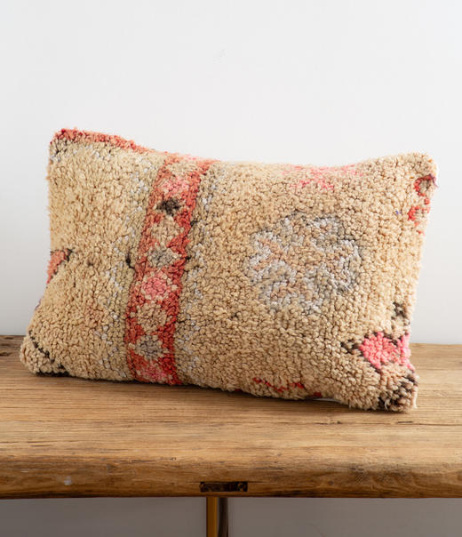 伽罗 JALO 摩洛哥进口手工羊毛Vintage地毯抱枕（含鸭毛内胆） 商品图0