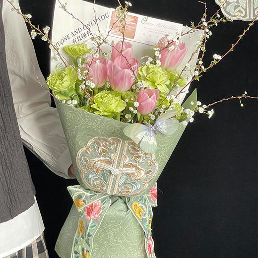 新中式云肩纸（5套10张）含云锦刺绣贴 商品图2