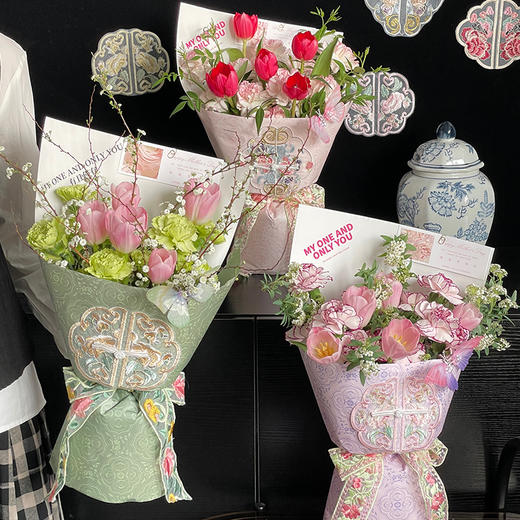 新中式云肩纸（5套10张）含云锦刺绣贴 商品图3