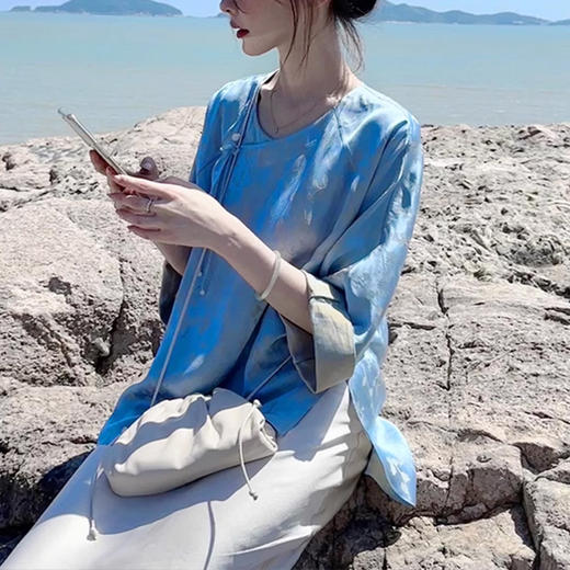 裁缝学苑AQ265茶系唐装汉服新中式国风缎面上衣纸样女装服装打板 商品图4