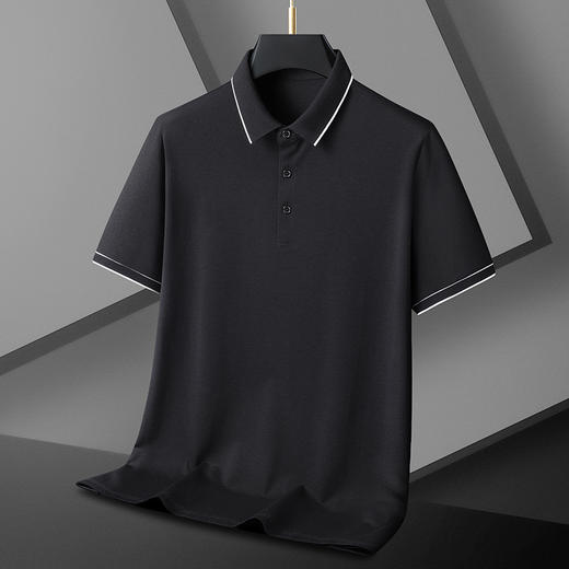 【Q】【桑蚕丝】【新款DWP】大依优型大码高品质短袖Polo衫翻领加肥加大男士大号弹力透气舒适 商品图1
