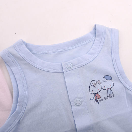 棉果果夏季男童女童背心开裆连体衣连身衣哈衣M201725419228 商品图4