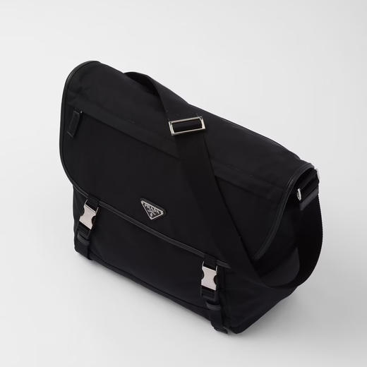 PRADA 普拉达 男士Re-Nylon和Saffiano皮革单肩包 黑色 2VD052 2DMG F0002 OOH 商品图1