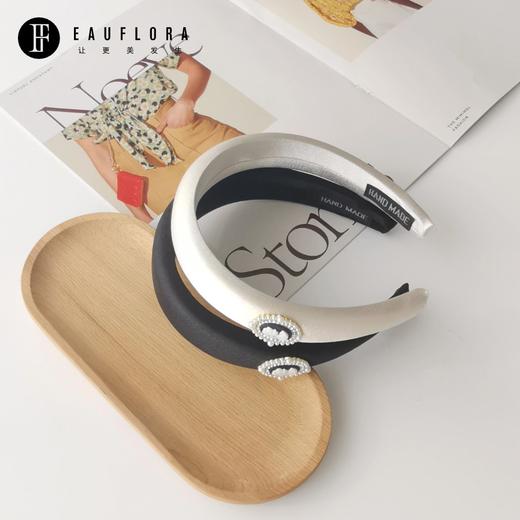 『黑白天鹅』高颅顶宝石发箍 商品图0