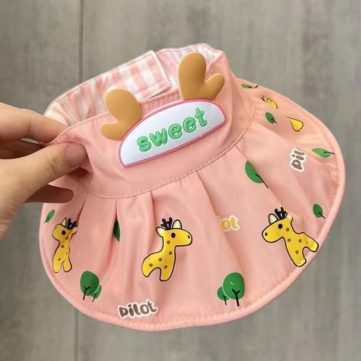 【舒适亲肤，婴儿防晒帽！】婴幼儿帽子夏季遮阳空顶帽宝宝，超萌透气薄款防晒男女童沙滩太阳帽！ 商品图8