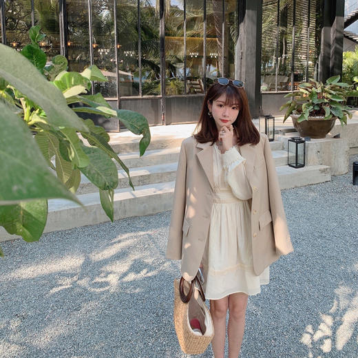 金蘑菇菇【黑标高定 比利时西装】10精纺羊毛 高密高支通勤chic 商品图0