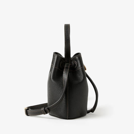 BURBERRY 巴宝莉 女士迷你 TB专属标识 水桶包 黑色 8066182 A1189 商品图1