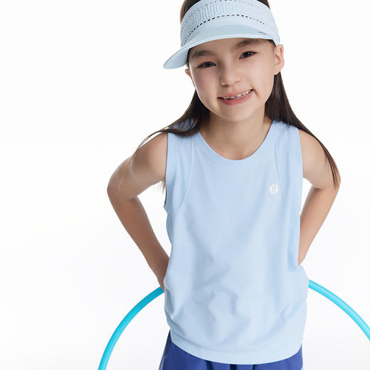 onmygame女童背心薄款夏季无袖一体织运动上衣吸湿排汗11 商品图3