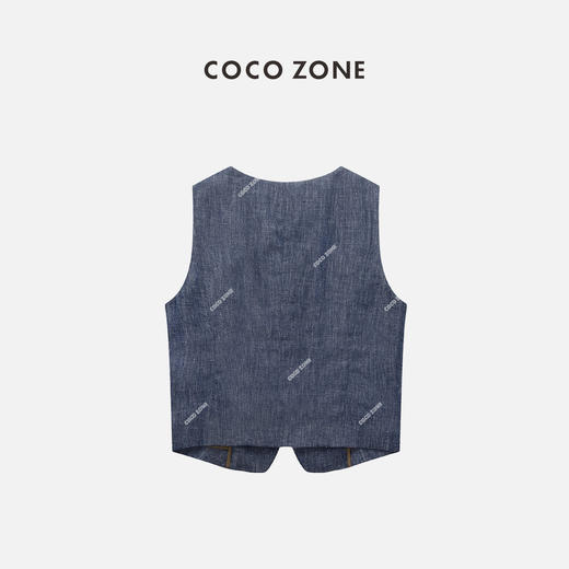 COCO ZONE"夏洛"2024复古国风单排扣马夹高级感显瘦无袖上衣CC1B0797 商品图1