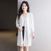 CC13-6822夏季防晒衣女2024新款宽松白色洋气休闲中长款垂感透气冰丝上衣薄 商品缩略图3