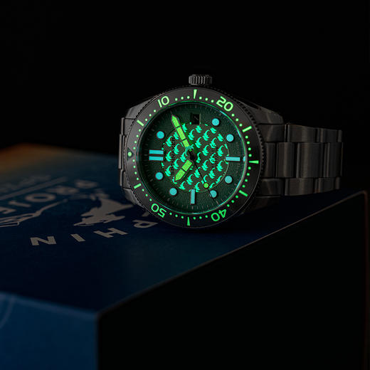 新款SPINNAKER三角帆海豚保护限量自动机械手表男士夜光潜水5129 商品图2