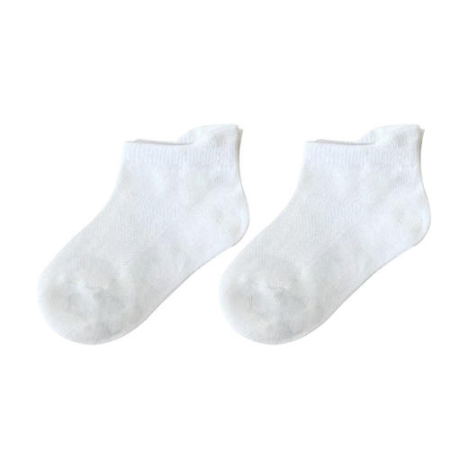 【5双装！学校指定款网眼小白袜】儿童袜子夏季薄款网眼袜纯色棉袜男女童宝宝袜子夏天学生运动潮袜 商品图5