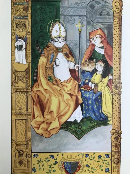 猫咪版中世纪艺术图集 31幅彩色插图 精装18开 商品图7