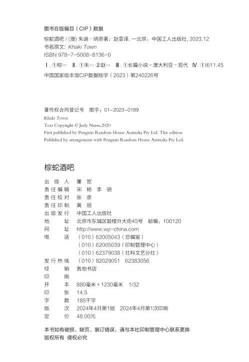 棕蛇酒吧 军事长篇小说 朱迪▪纳恩 商品图2