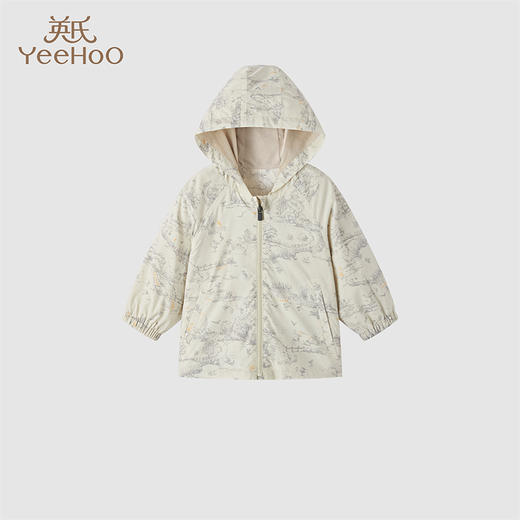 英氏-童衣类（春）H4英梭短帽外套浅卡其男 商品图0