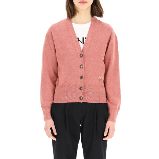 KENZO 高田贤三 女士小虎头徽标贴花混纺羊毛长袖针织衫 橡皮红 FB52 CA554 3AB 34 商品图1