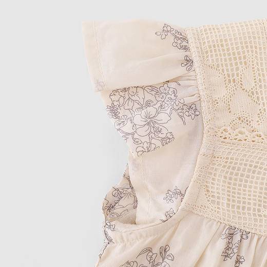 英氏-童衣类（夏）H4英梭背心裙浅雅杏100CM女 商品图3