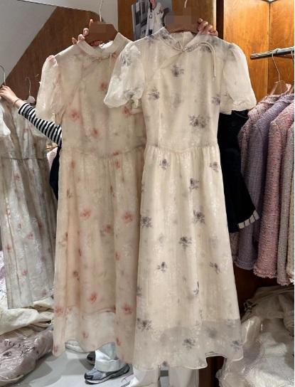 【门店同款】ENJOY夏季国风盘扣碎花连衣裙 157303595 商品图2