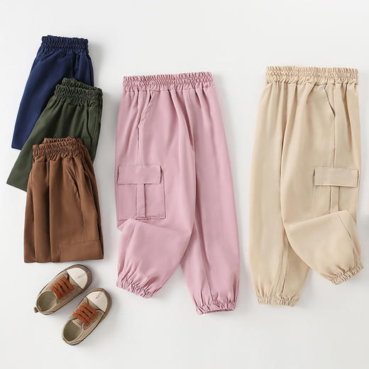 59.9元2条【春季款儿童工装裤中大童休闲运动长裤】两件起拍，一件不发货   可亲子多口袋束腿工装裤  A类品质，100-180cm 商品图6